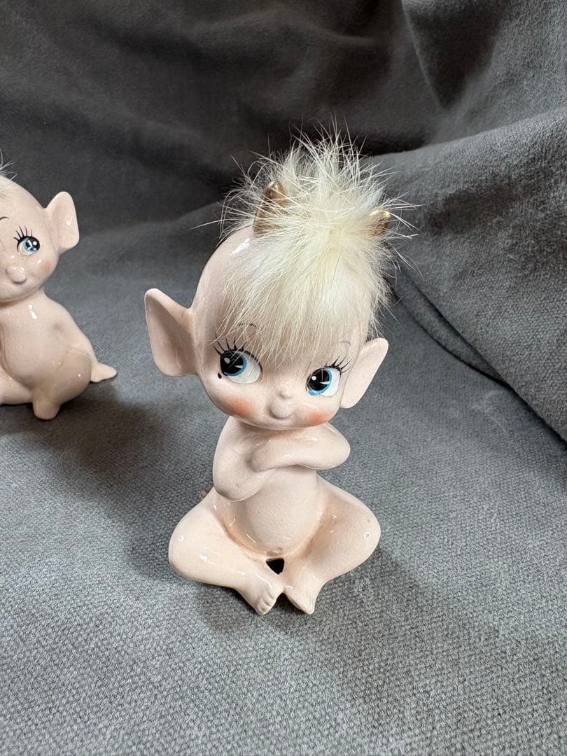 陶器製人形 3体セット　Vintage Rare Charmcraft