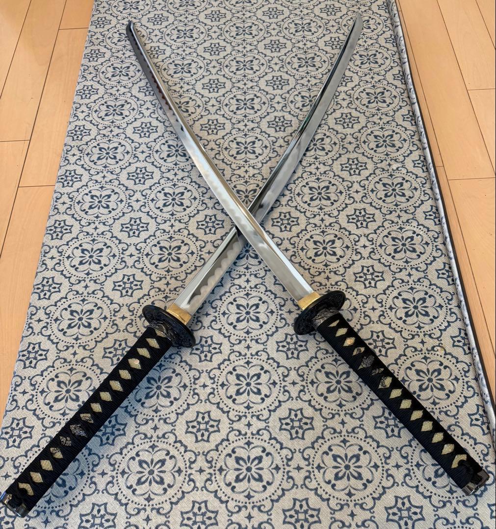 模造刀 2本セット 居合刀 日本刀 かっこいい 刀掛け付