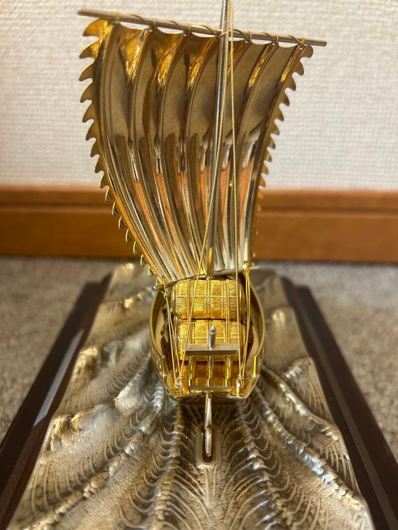 銀製　宝船　武比古作　6号(房)銀船　本体SILVER985