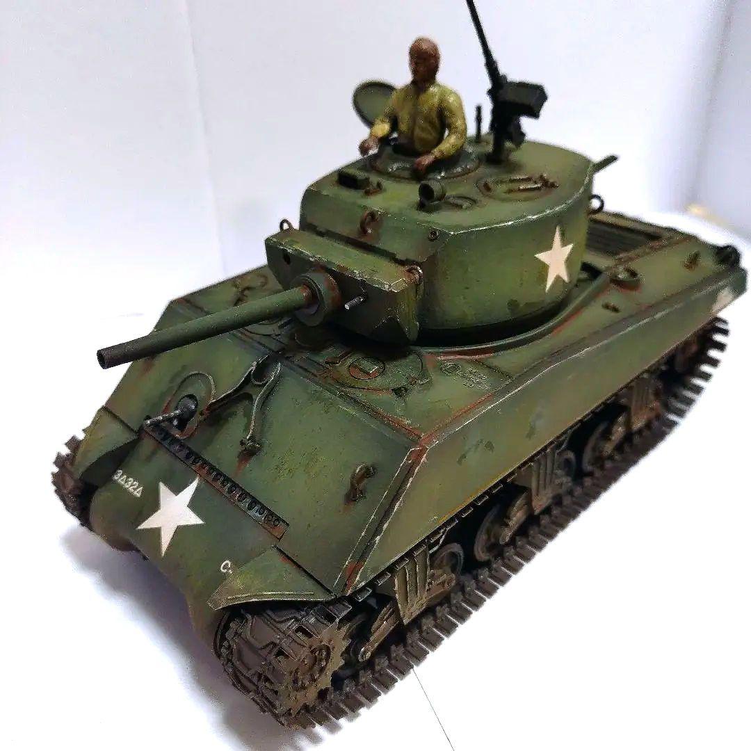 〚塗装済み完成品〛タミヤ 1/35 アメリカ中戦車 ジャンボシャーマン