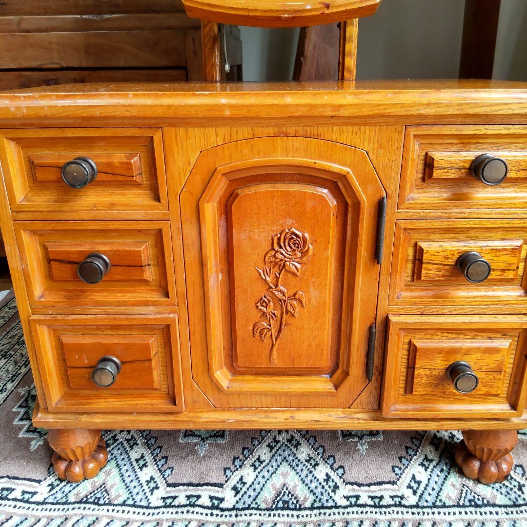 【小ぶりなドレッサー】化粧台　卓上ミラー　昭和レトロ　ヴィンテージ