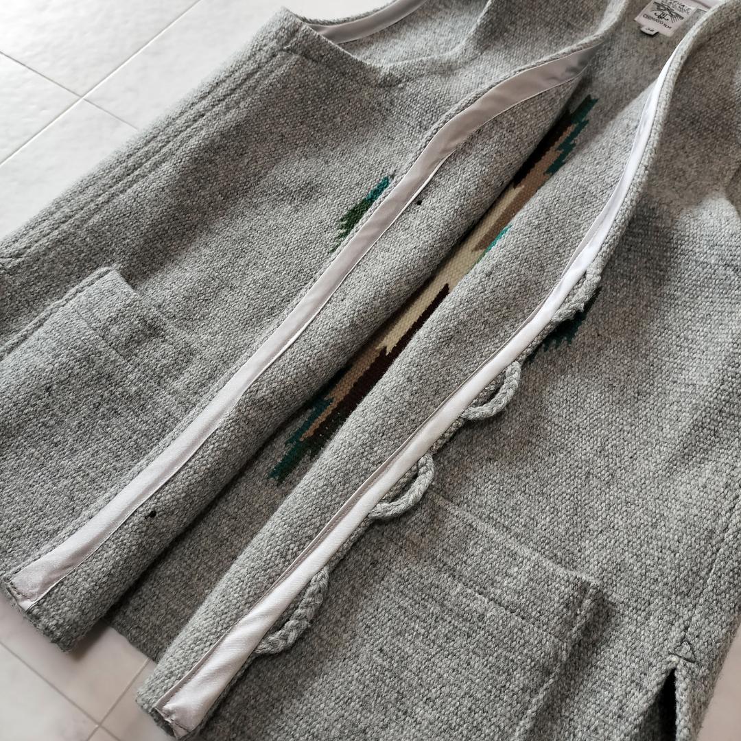 美品 オルテガ 人気カラーグレー 38 スクエアフロントチマヨベスト ポケット