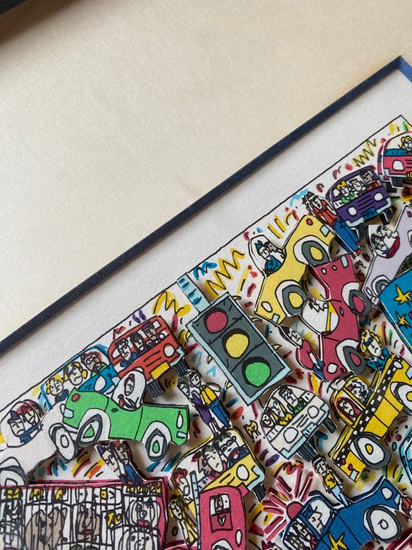 ジェームスリジィ 直筆サイン入3DシルクスクリーンTraffic noise