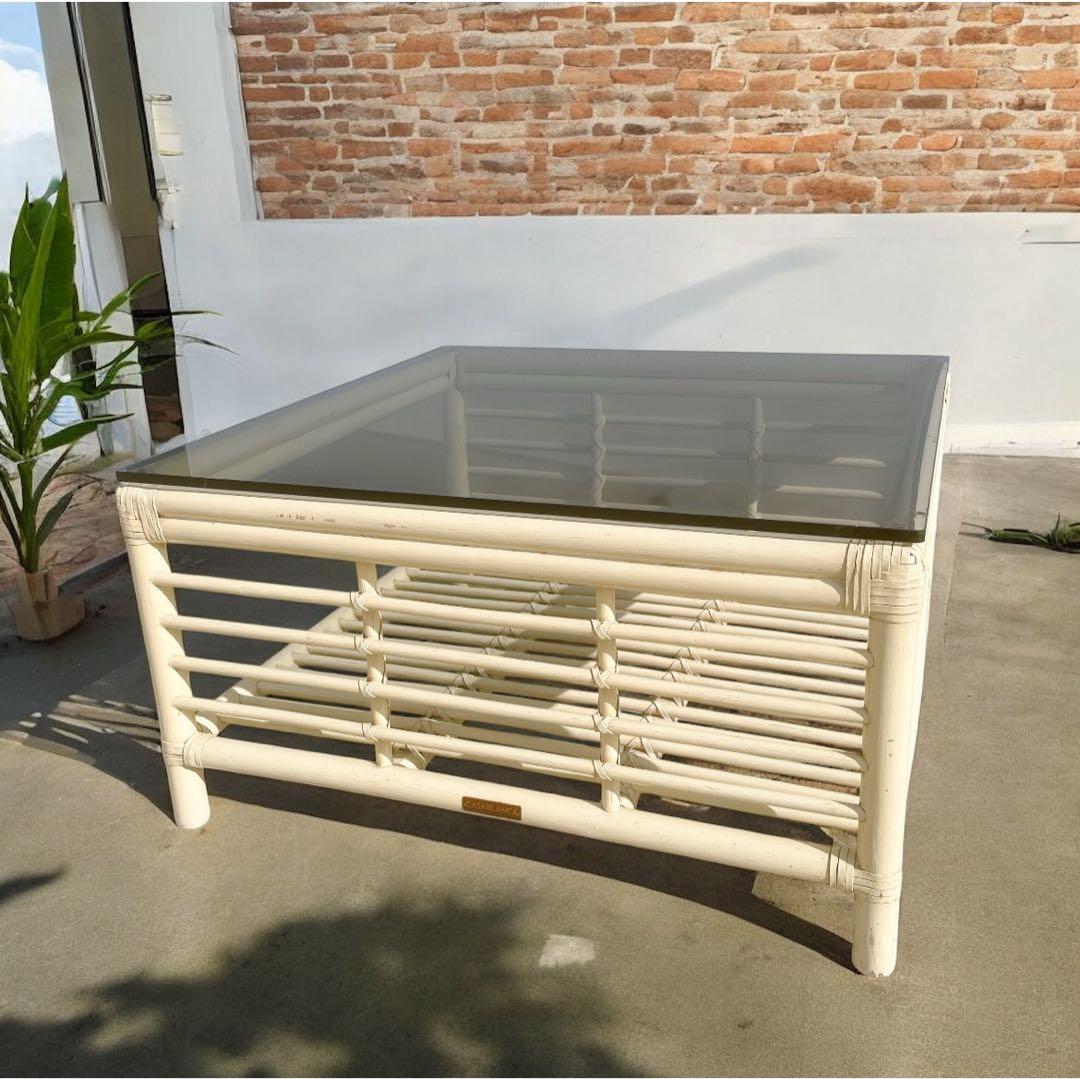 【良品】カサブランカ CADENZA カデンザ センターテーブル 高級 ラタン