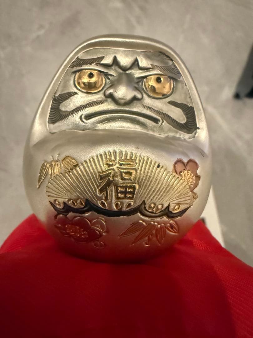 純銀　福達磨　武比古