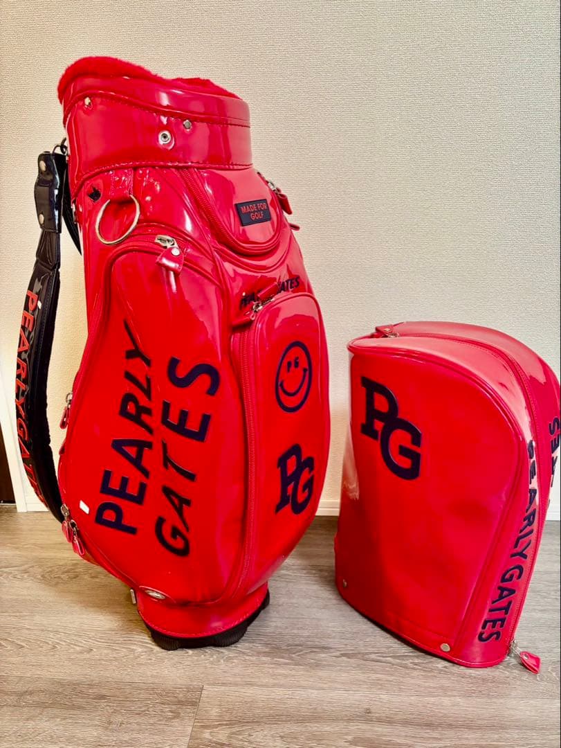 PEARLY GATES／エナメル キャディバッグ美品【国内正規品】