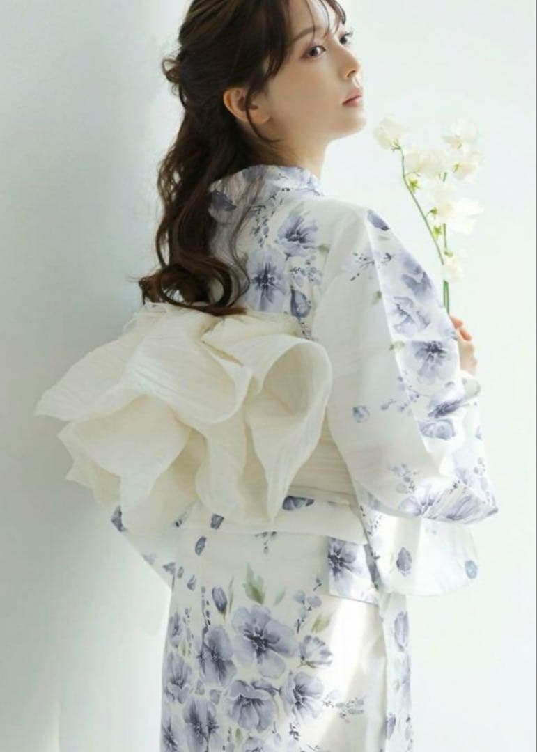 Dita 浴衣　水彩の雪月花(涼)
