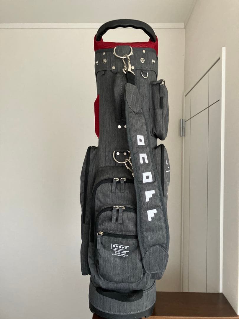 美品　ONOFF オノフ キャディバッグ 杢 （モク） グレー
