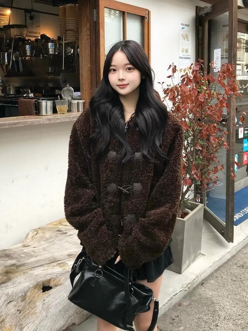 みさん専用 プードルファータッチボタンコート