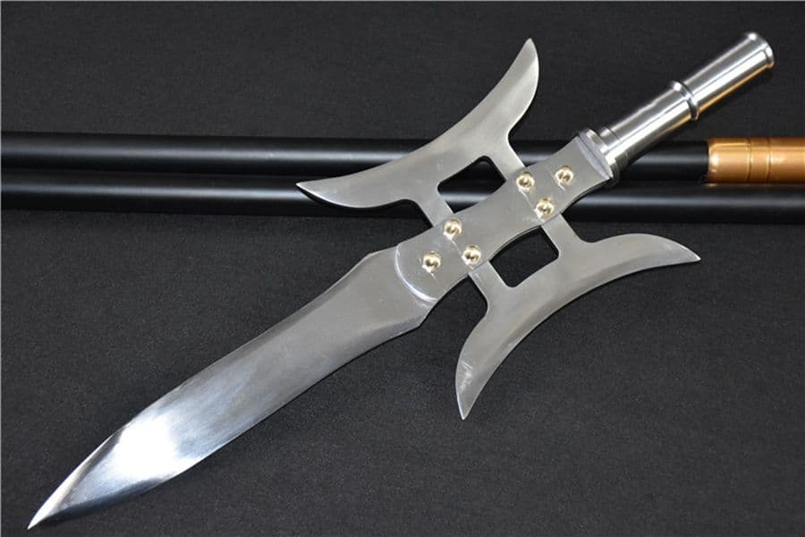 特価・方天画戟の戦神呂布所持兵器 古兵器刀装具　日本刀　模造刀 居合刀 長尺