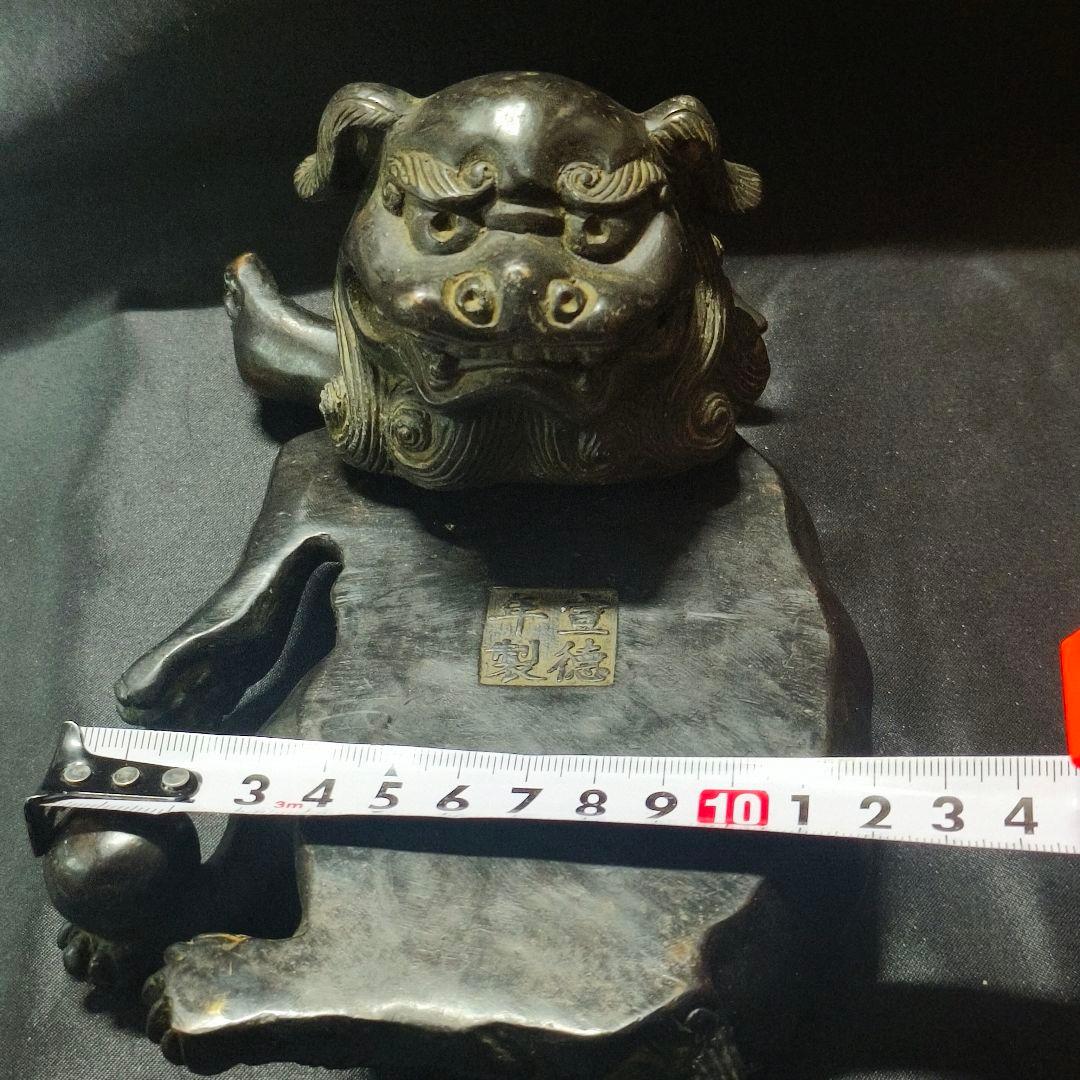 中国古美術 古銅宣徳香炉 臥獅炉 時代物 香道骨董 コレクター放出美品 茶道具