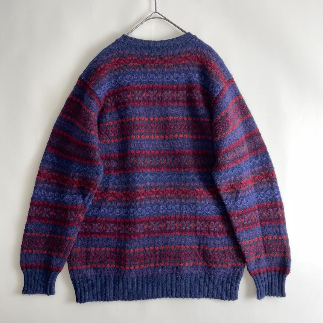 JAMIESON'S イギリス製 フェアアイル シェトランドウールニットセーター
