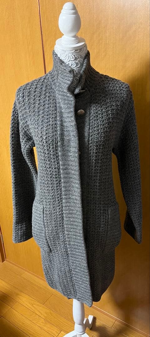 CHANELシャネル　ロングカーディガン　ワンピース　グレーレア品