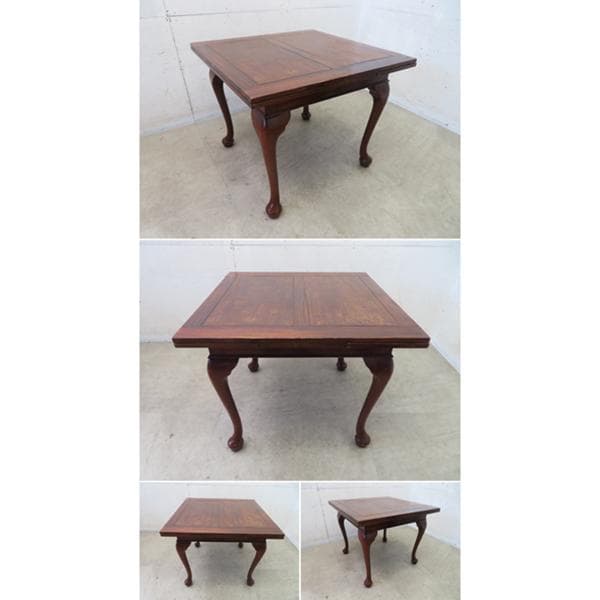 英国■イギリスアンティーク■クイーンアン様式■ドローリーフ■ダイニングテーブル