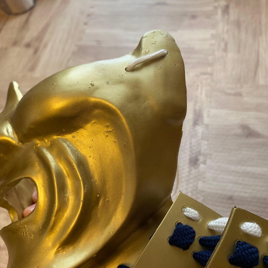 【着用可能】手作り面頬　武具　鎧兜　甲冑　等身大　半頬　　mempo mask