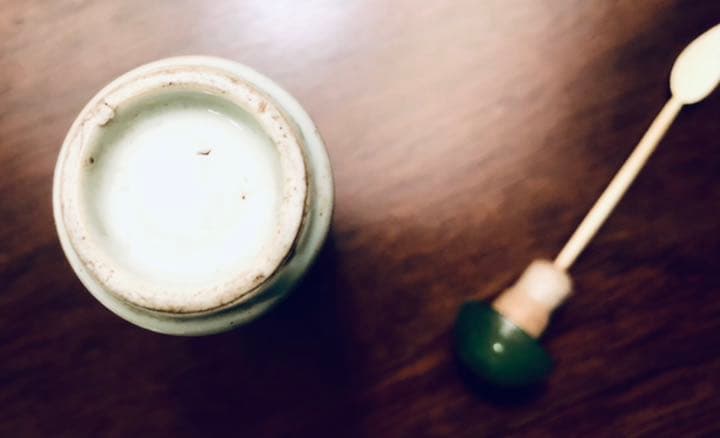 中国骨董　清中期　青花釉裏紅　人物　鼻煙壺　翡翠蓋　骨杓