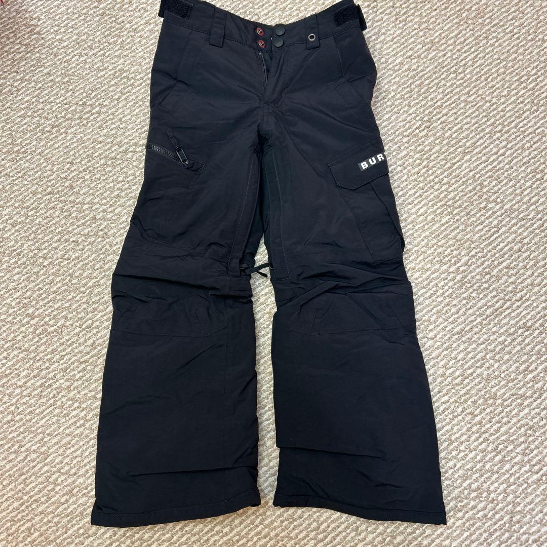 美品BURTON キッズブラック スノーボードパンツxs 110cm120cm