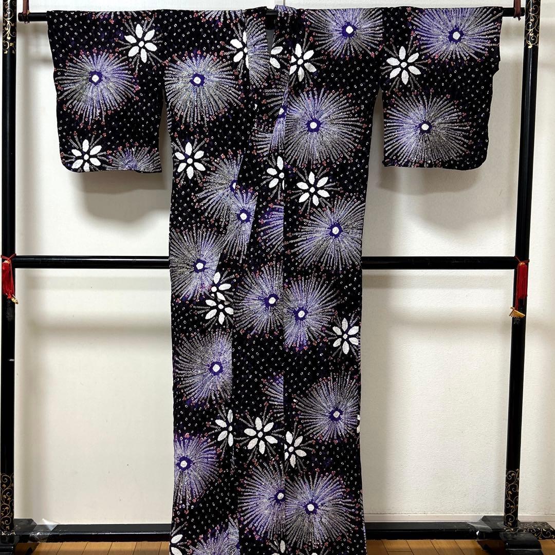 ＊*＊様 【彦兵衛mini】5000円スタート！人気！有松絞り浴衣〜花火柄〜