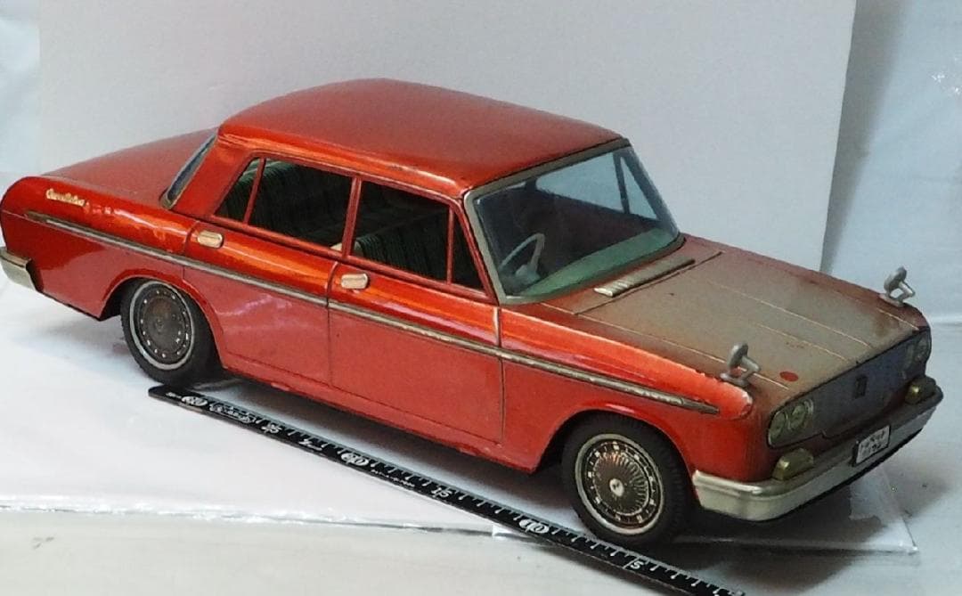 野村【トヨペット クラウン デラックス 特大 赤】フリクション ブリキTIN箱無