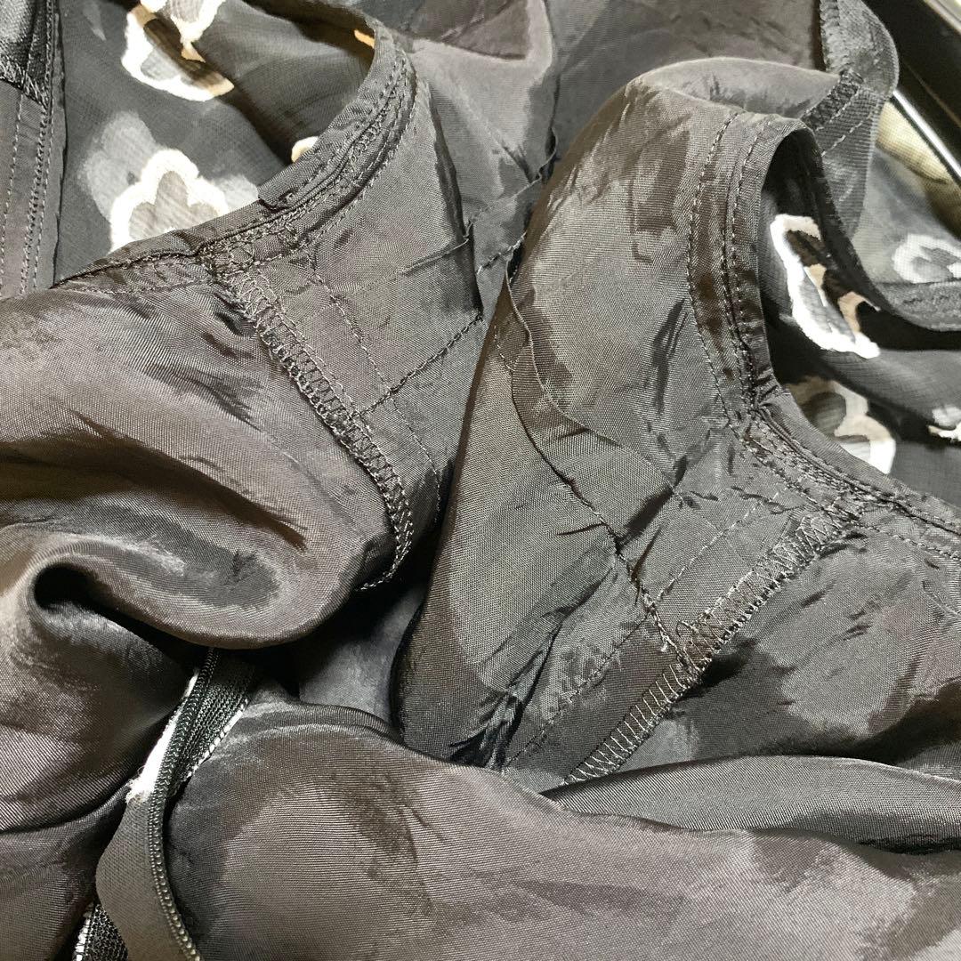 美品✨エムズグレイシー フラワー刺繍 ワンピース ドレス シアー リボン 40