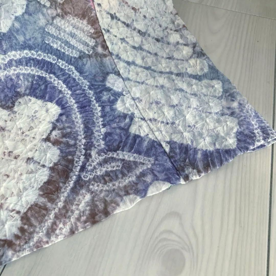 有松鳴海絞り・蜘蛛絞り　浴衣　手縫い　絞り浴衣　身丈156cm No.2-15