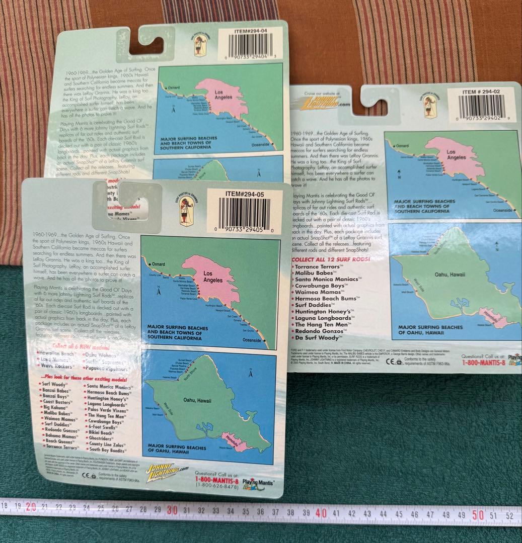 JohnnyLightning　SURF RODS ミニカー　マリブ　三台セット