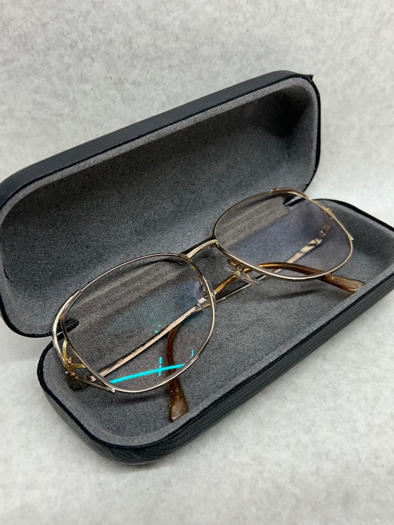 HOYA ホーヤ アイジュエリー 金台 ダイヤ装飾 高級 フレームメガネ 老眼鏡