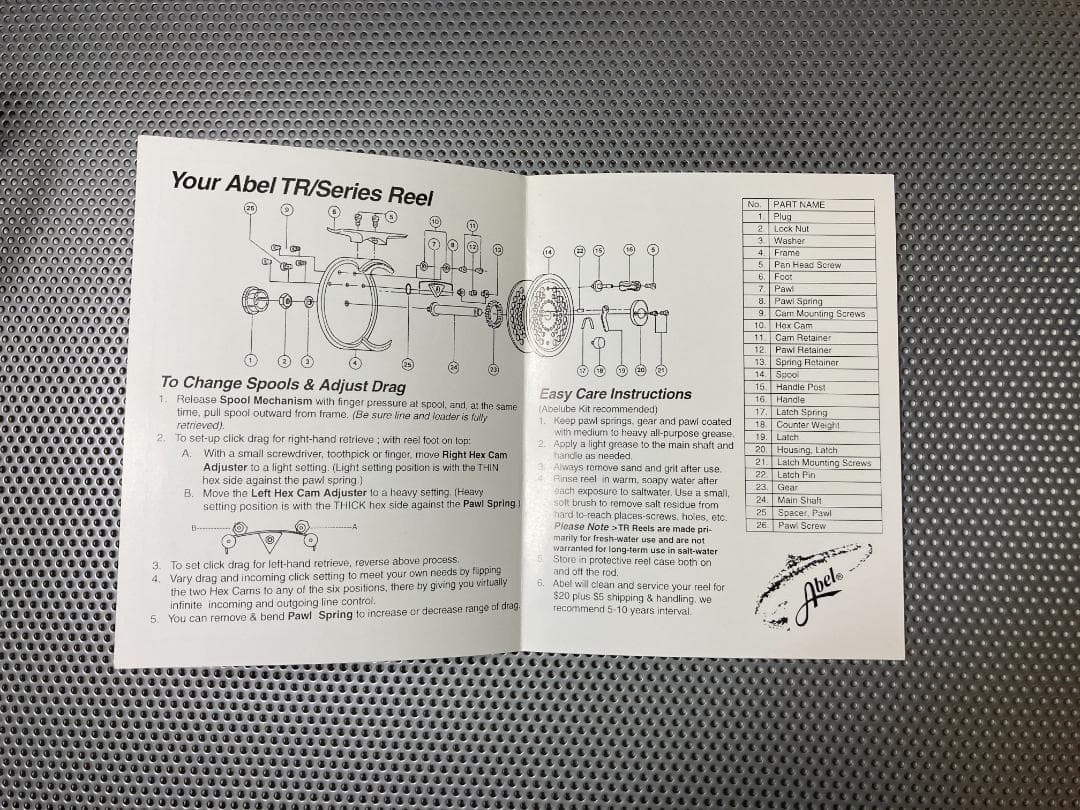 Abel TR1 フライリール　ブラック　　w/ゴールド交換スプール