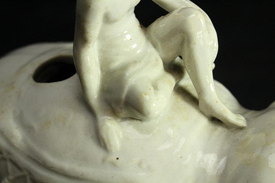 白磁 象乗 置物(K-LC875)