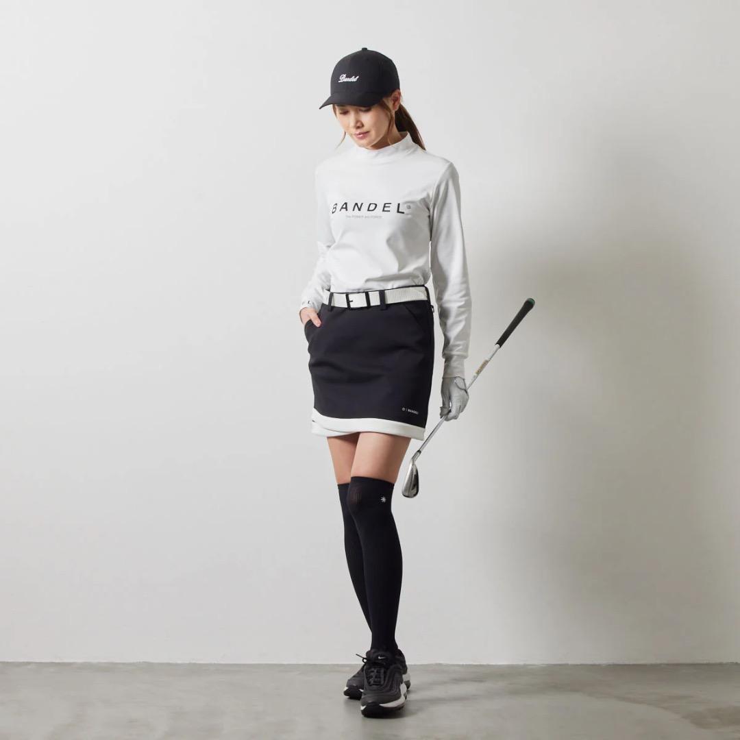 BANDL PIPING HEM SKIRT 黒/白