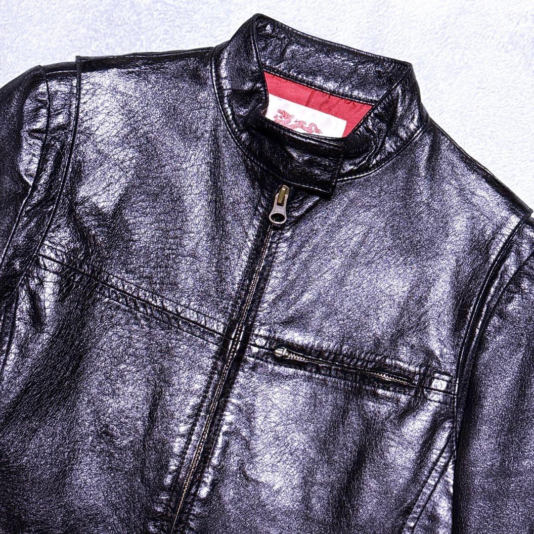 【極美品】ヴィヴィアンタム ライダース シングル ドラゴン ジップ 黒 赤