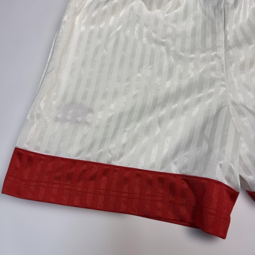【極美品/希少】90s UMBRO シャドーストライプ サッカーパンツ白赤L相当