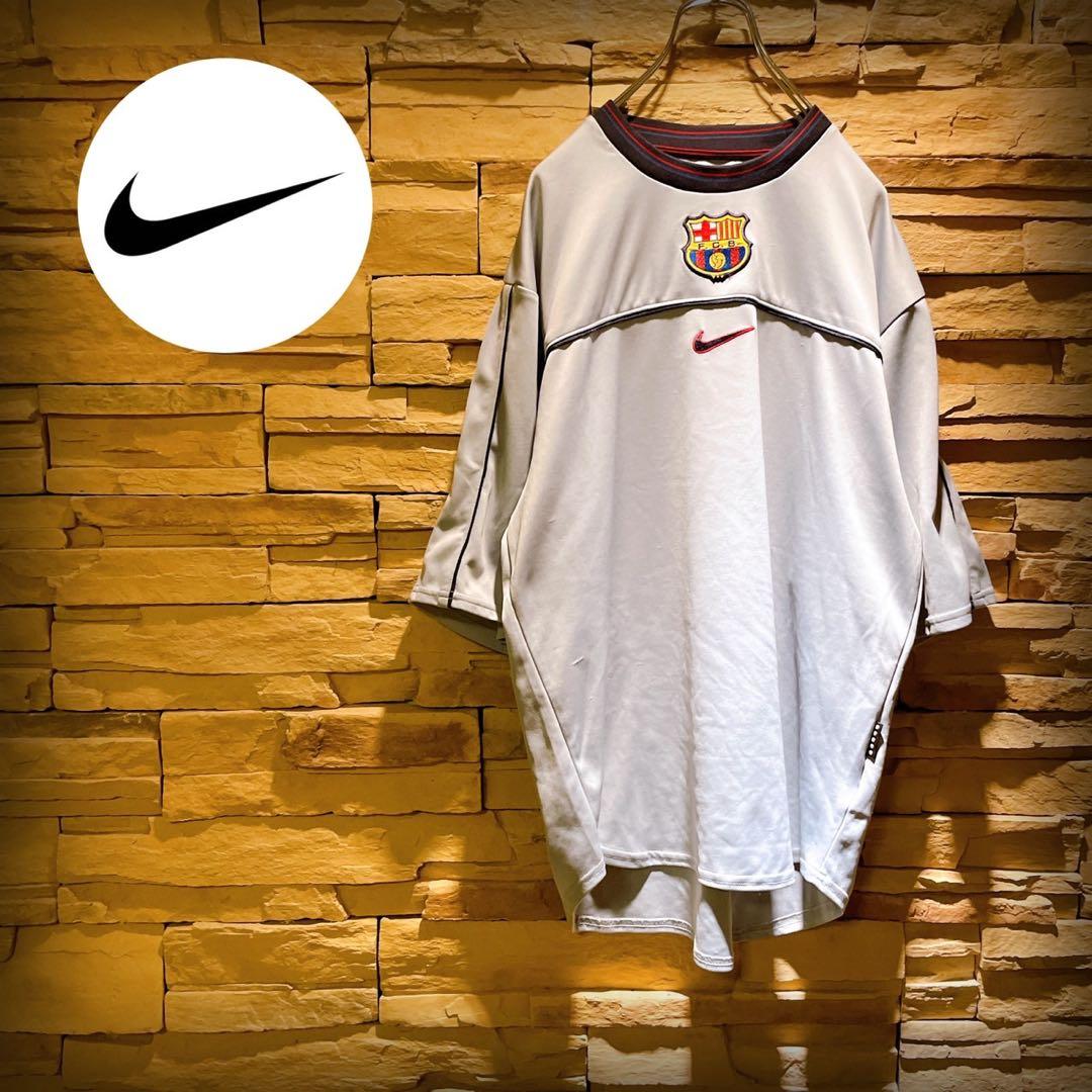 【大人気】y2k/NIKE×バルセロナ/センター刺繍ロゴ/トレーニングウェア/M