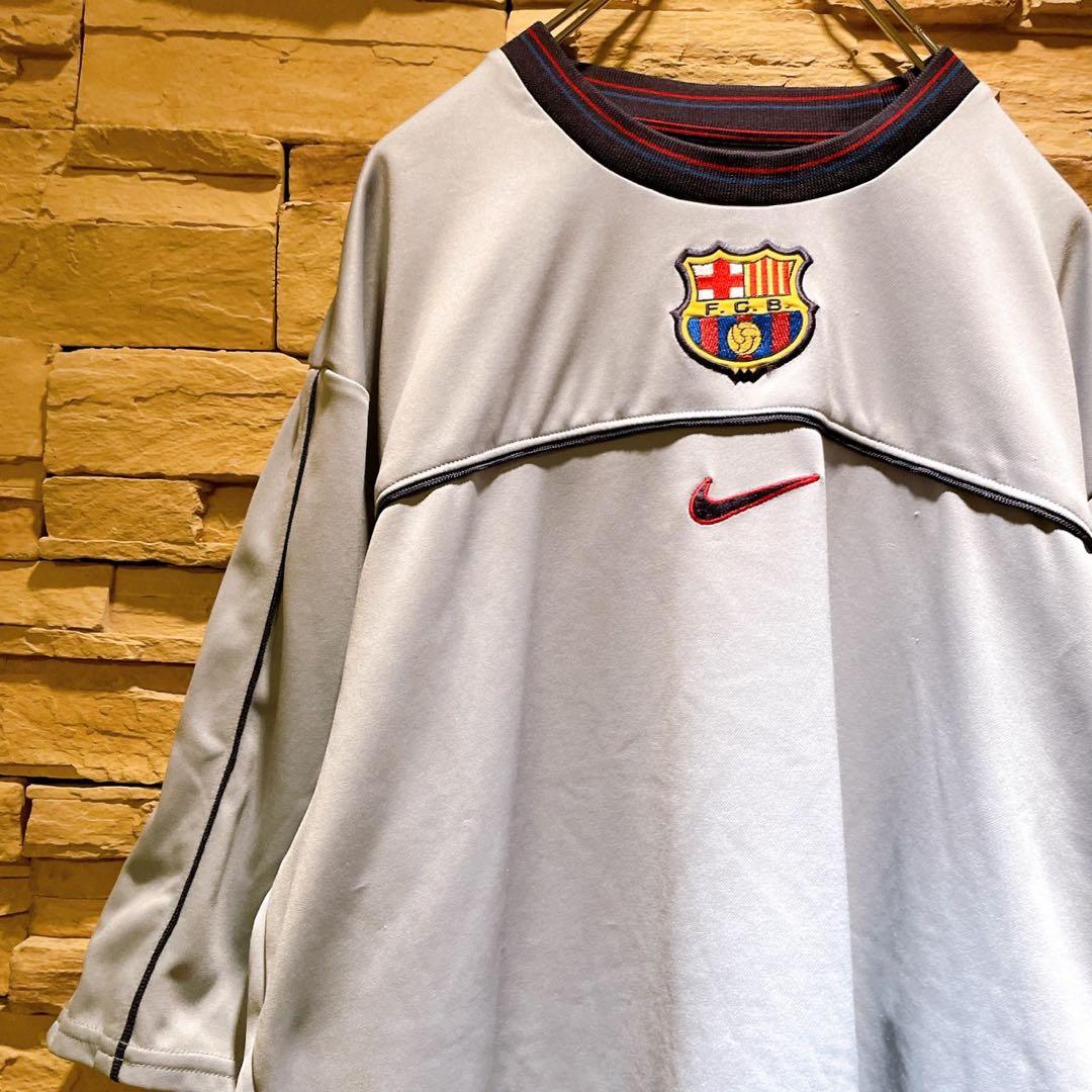 【大人気】y2k/NIKE×バルセロナ/センター刺繍ロゴ/トレーニングウェア/M