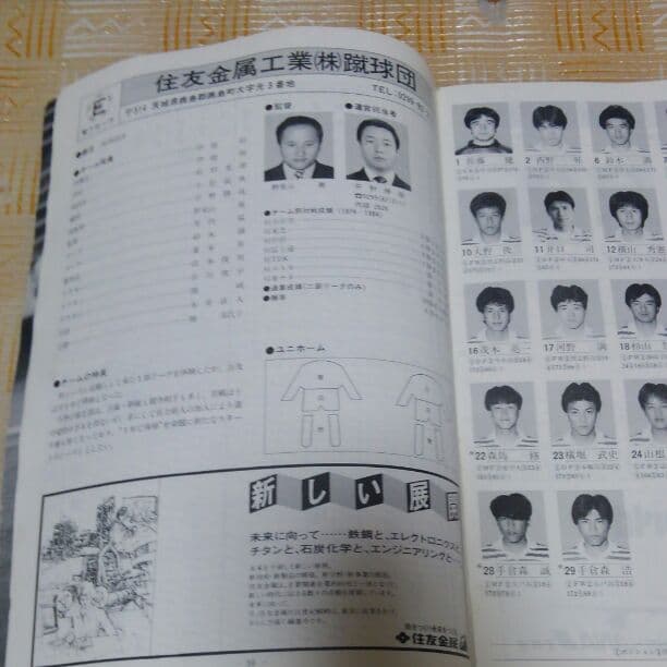 【サッカーパンフレット】1986 日本サッカーリーグ２部