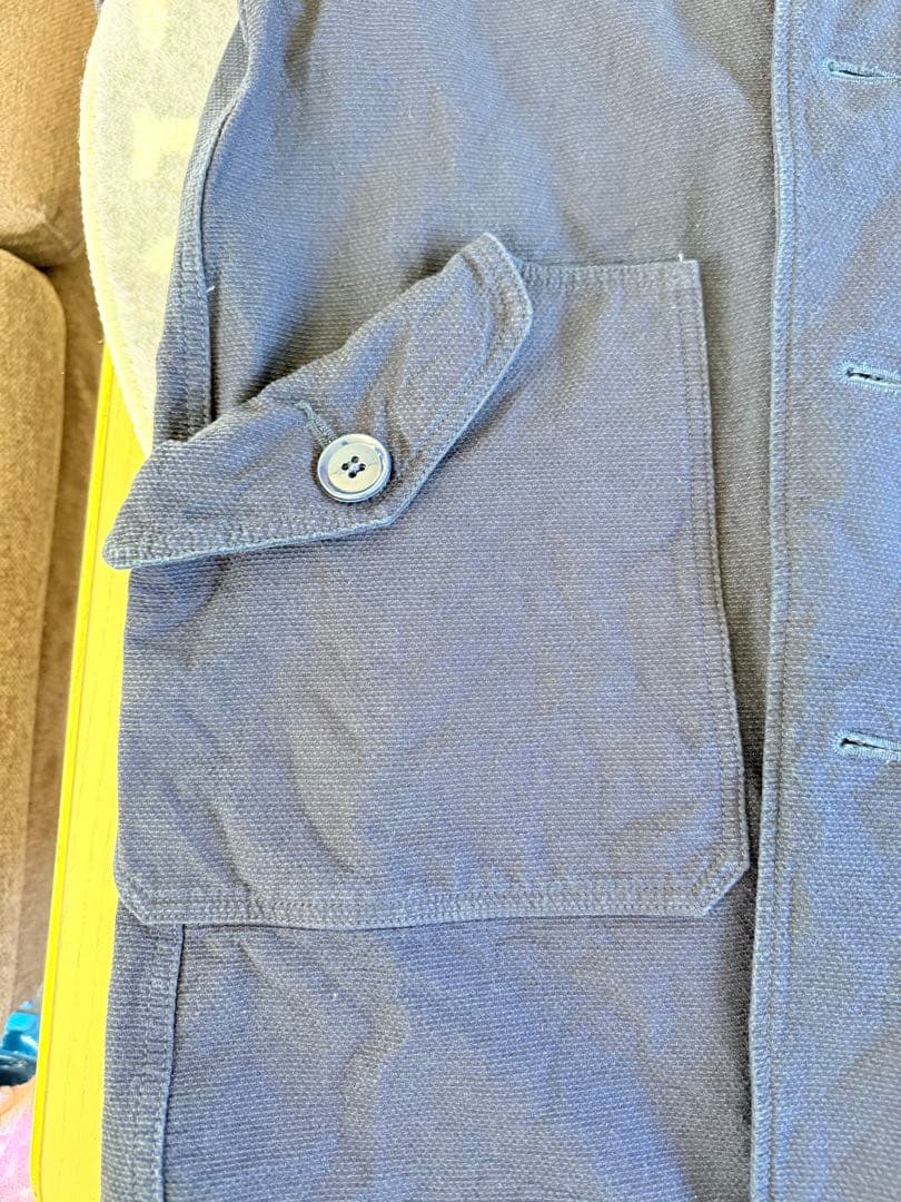 ネイビー フード付きモッズコートMOMOTAROJEANS桃太郎ジーンズコート