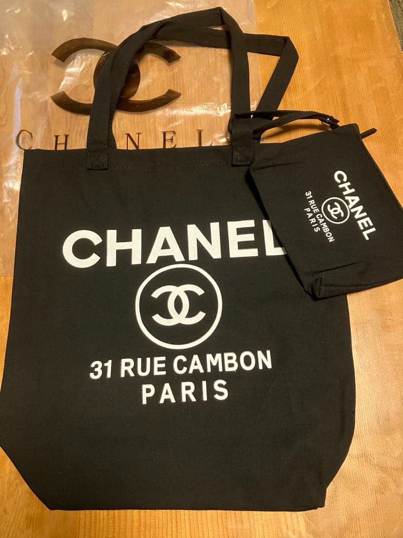 【非売品】CHANEL シャネル ノベルティ ブラック キャンバストートバッグ