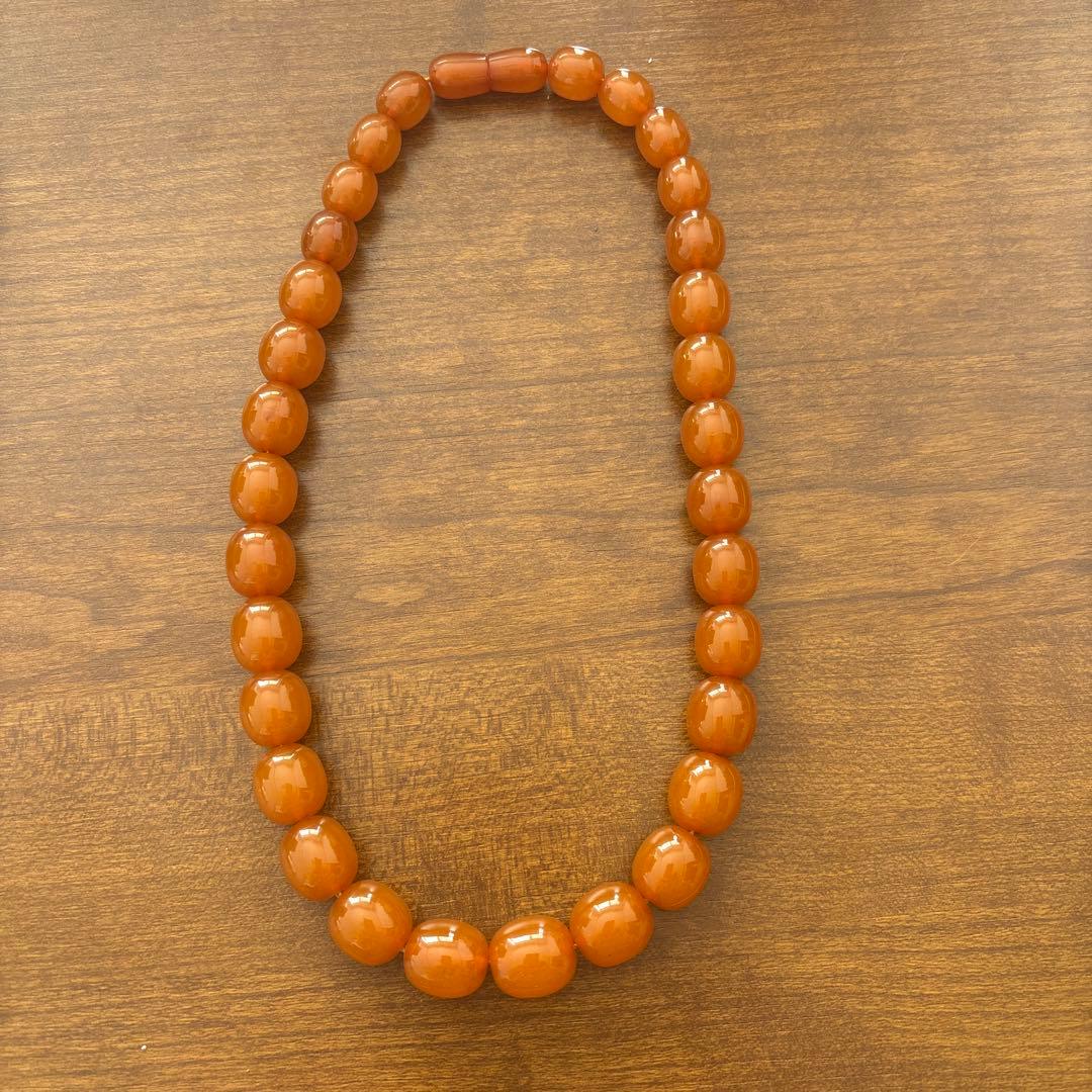 オレンジオーバルネックレス