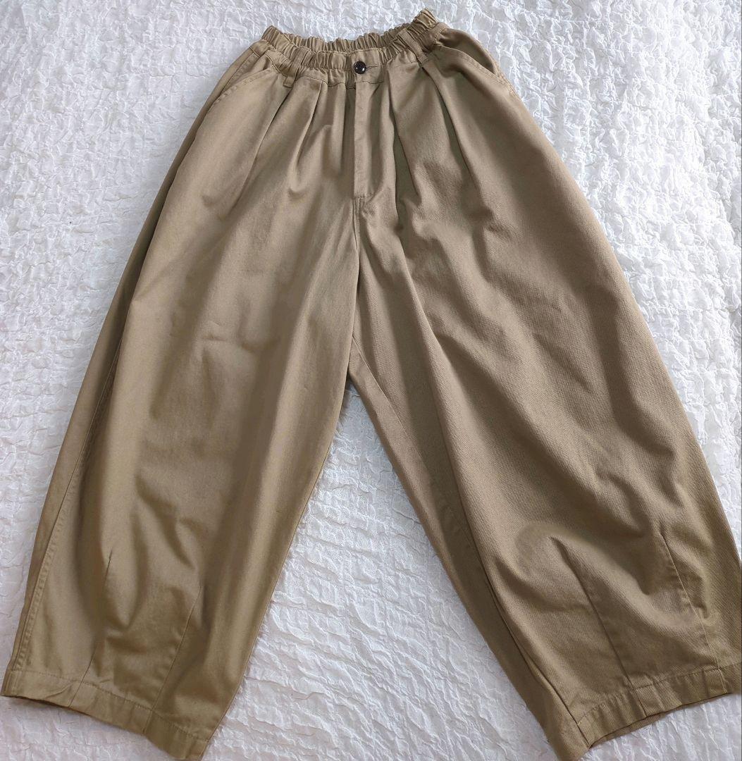 美品 ハーベスティ HARVESTY サーカスパンツ カーキベージュ サイズ1