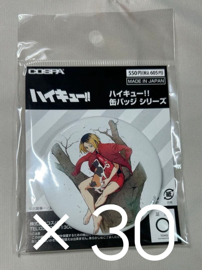 ハイキュー!! 缶バッジ 孤爪研磨30個セット