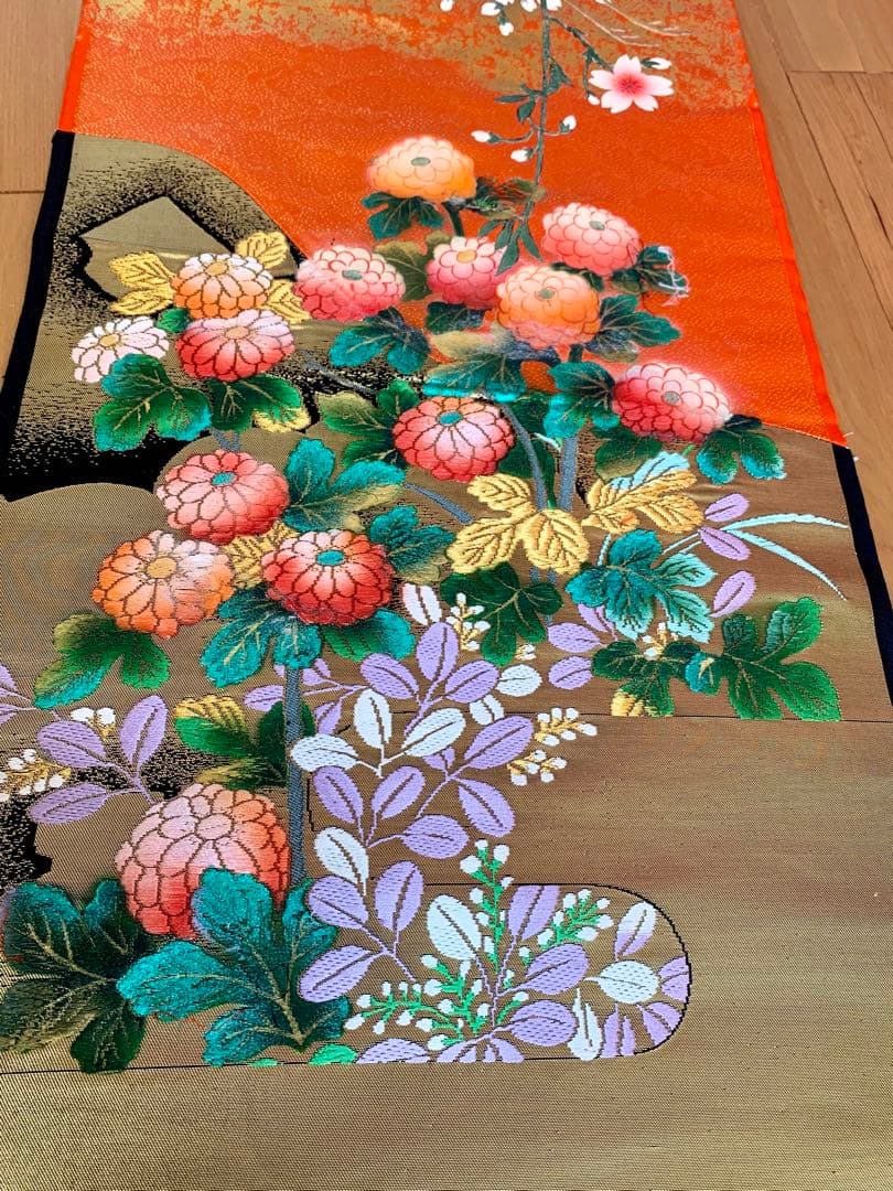 ★京都発・豪華絢爛・新品　西陣織打掛　鶴　織物・タペストリー！