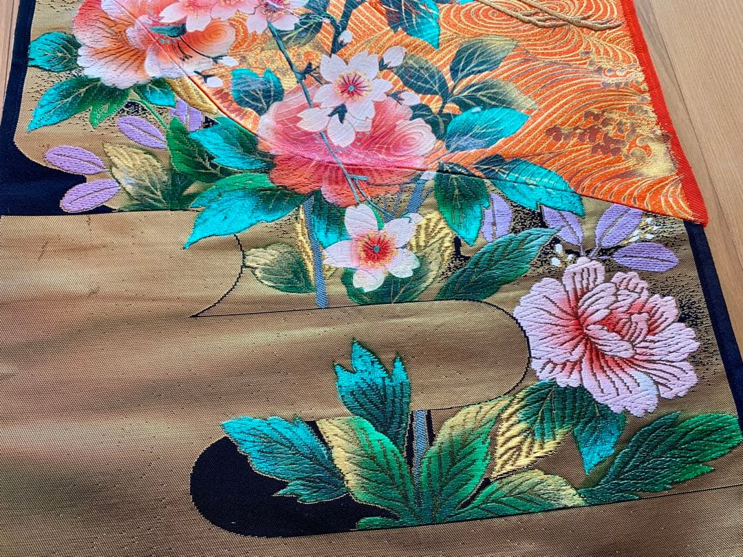 ★京都発・豪華絢爛・新品　西陣織打掛　鶴　織物・タペストリー！