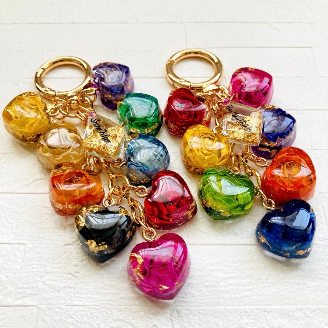 ひなページ　名入れチャーム　レジンキーホルダー　23点