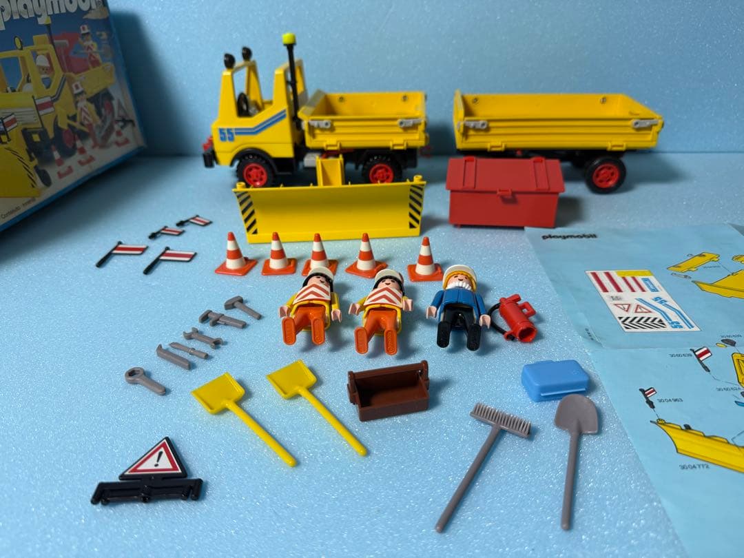 プレイモービルplaymobil3454工事車両ブルドーザー ダンプカー 激レア