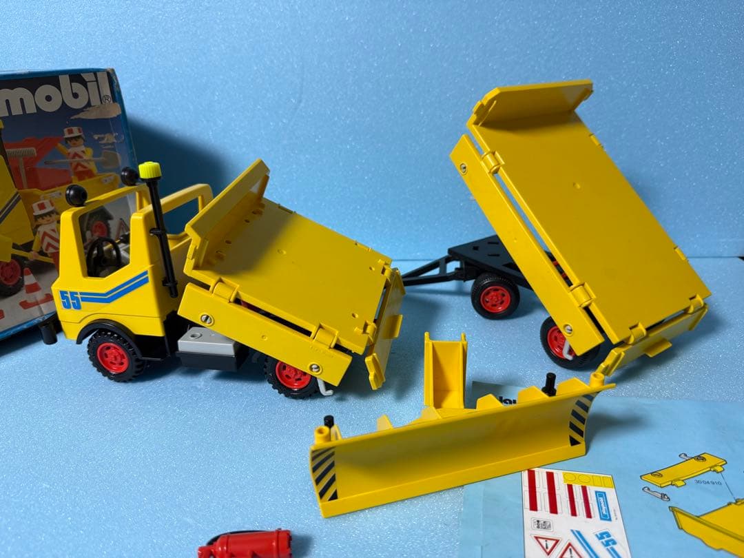 プレイモービルplaymobil3454工事車両ブルドーザー ダンプカー 激レア