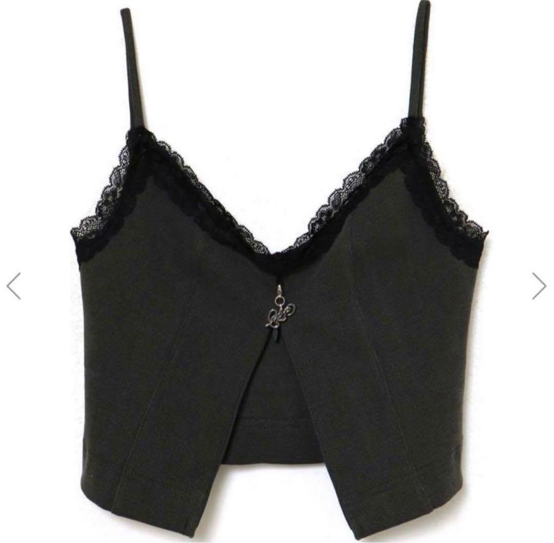 melt the lady レースキャミソール meltthelady グレー