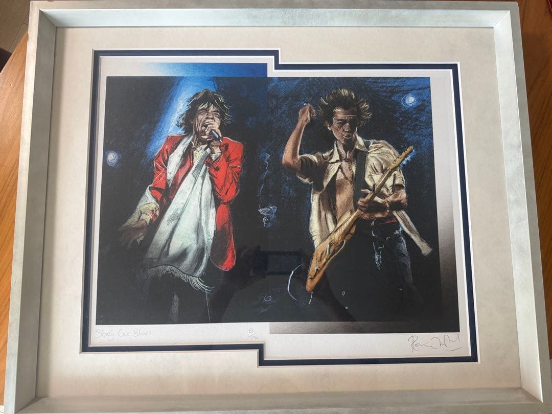 ロニー・ウッド「Stray Cat Blues」額装 版画 81/290