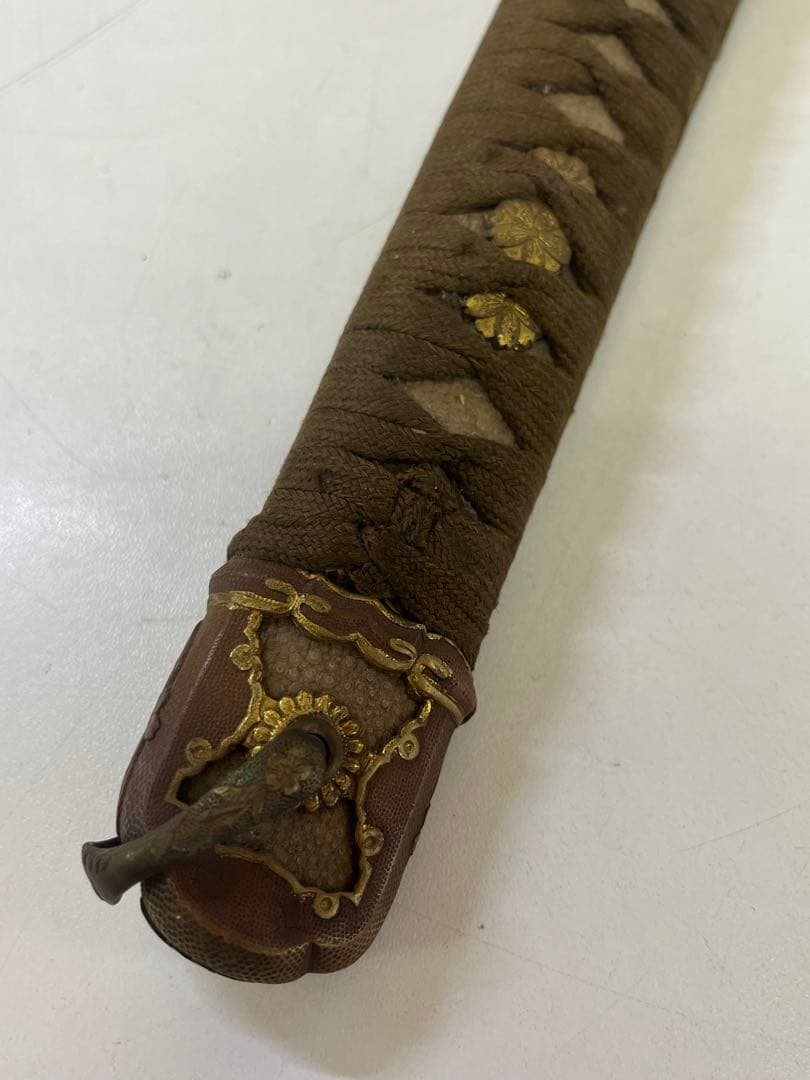 R*N様 M639 刀 柄 武具 つか 金属装飾 目抜き付き 旧日本軍 時代物