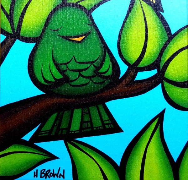 人気画 ヘザーブラウン(Heather Brown) 限定キャンバス 小鳥 #2