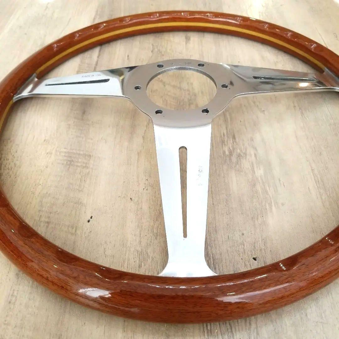 【美品】【NARDI】ナルディウッド&ポリッシュスポーク/【当時物】37Φ